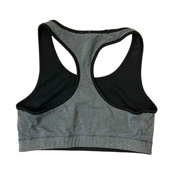 Reebok Racerback Sports Bra Heather Gray Medium - Picture 2 of 3